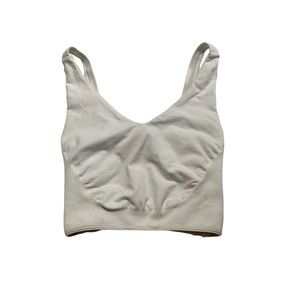 Free People Movement White Crop Top Tank Top Sleeveless Athleisure Activewear